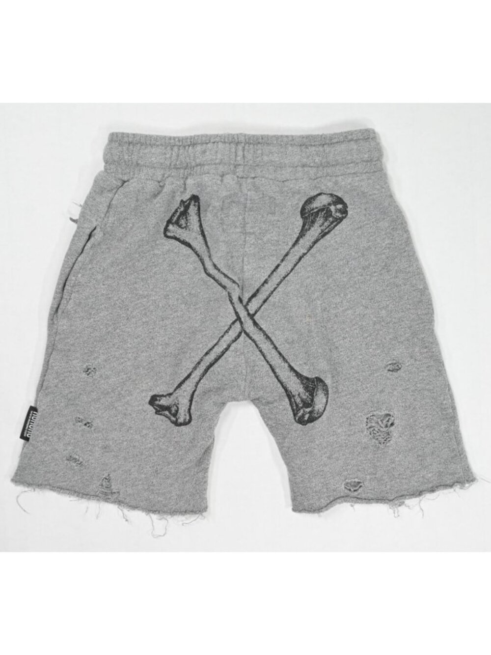 Nununu Deconstructed Sweatshorts in Grey - Picture 2 of 4